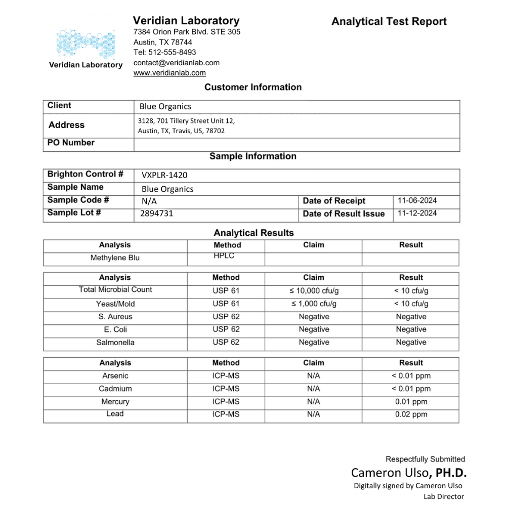 Methylene Blue+ USP Grade 1%